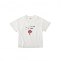 蘑菇 純棉柔軟T恤(象牙白)